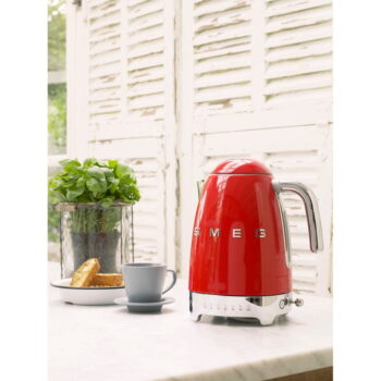 Červená rýchlovarná kanvica z nehrdzavejúcej ocele 1,7 l Retro Style – SMEG - Image 4