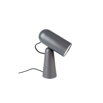 Sivá stolová lampa s kovovým tienidlom (výška 26,5 cm) Vesper – White Label - Image 8