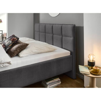Antracitovosivá dvojlôžková posteľ s úložným priestorom s roštom 200x200 cm Paulo – Meise Möbel - Image 9