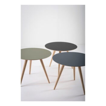 Odkladací stolík z dubového dreva s čiernou doskou Gazzda Arp, ⌀ 55 cm - Image 7