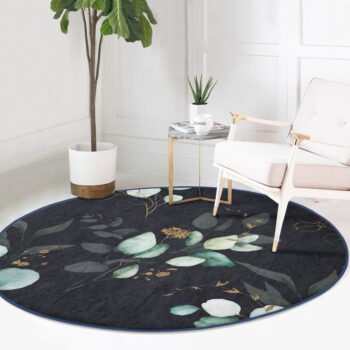 Tmavosivý prateľný okrúhly koberec vhodný pre robotické vysávače ø 120 cm Comfort – Mila Home - Image 4