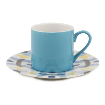 Súprava 4 šálok s tanierikmi Kütahya Porselen Geometric, 90 ml – Obrázok 6