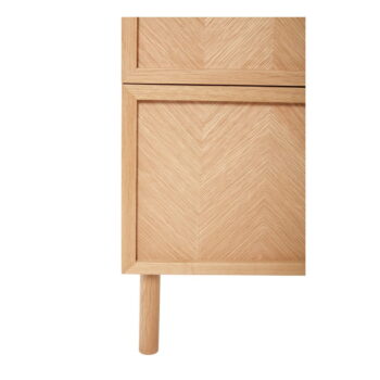 Nočný stolík z dubového dreva v prírodnej farbe Herringbone – Hübsch – Obrázok 5