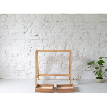 Biely písací stôl s podnožím z jaseňového dreva Ragaba Luka, dĺžka 85 cm - Image 2