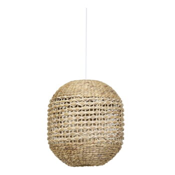 Stropné svietidlo v prírodnej farbe s tienidlom z ratanu a morskej trávy ø 42 cm Tripoli - Light & Living