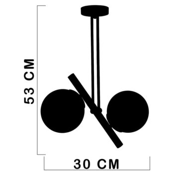 Závesné svietidlo so skleneným tienidlom ø 15 cm Libra – Squid Lighting - Image 5