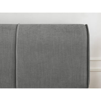 Sivá čalúnená dvojlôžková posteľ s úložným priestorom s roštom 180x200 cm Vernon – Bobochic Paris – Obrázok 5