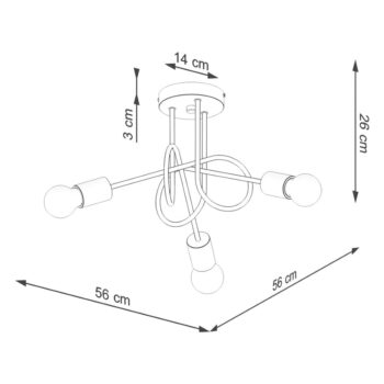 Stropné svietidlo v prírodnej farbe 14x56 cm Tumber – Nice Lamps – Obrázok 4
