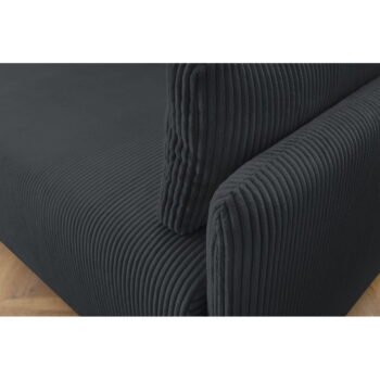 Tmavosivá menčestrová rozkladacia pohovka 211 cm Marcel – Bobochic Paris - Image 3