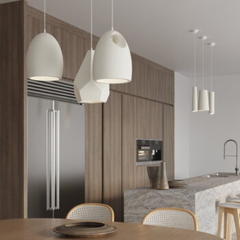 Biele závesné svietidlo s keramickým tienidlom ø 8 cm Alverna – Nice Lamps - Image 5