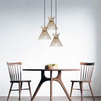 Kovové závesné svietidlo v zlatej farbe ø 34 cm Izmir – Squid Lighting - Image 4