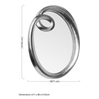 Nástenné zrkadlo 71x103 cm Swirl – Premier Housewares – Obrázok 4