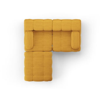 Rohová pohovka v horčicovej farbe Ferento – Cosmopolitan Design - Image 11