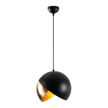 Závesné svietidlo v čierno-bronzovej farbe s kovovým tienidlom ø 30 cm Pacman – Opviq lights – Obrázok 2