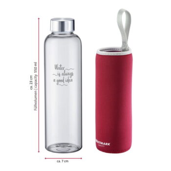 Červená cestovná antikoro-silikónová fľaša 550 ml Viva – Westmark - Image 6