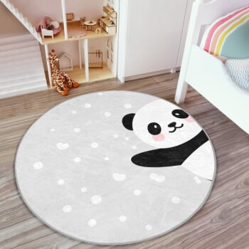 Svetlosivý detský koberec ø 120 cm Comfort – Mila Home - Image 3