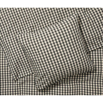 Čierno-béžové krepové predĺžené obliečky na jednolôžko 140x220 cm Bæk&Bølge – JUNA – Obrázok 8