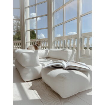 Rozkladacie kreslo s ľanovým poťahom Karup Design Cube Linen - Image 2