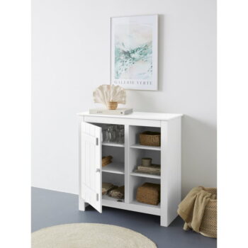 Biela skrinka z borovicového dreva 90x90 cm Bertram – Støraa - Image 5