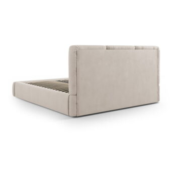 Béžová čalúnená dvojlôžková posteľ s úložným priestorom s roštom 140x200 cm Brody – Mazzini Beds - Image 4
