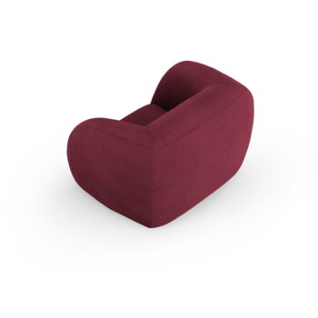 Vínové kreslo z textílie buklé Essen – Cosmopolitan Design - Image 3