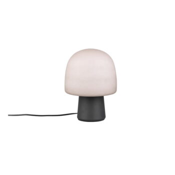 Čierno-biela stolová lampa so skleneným tienidlom (výška 27 cm) Steen – Trio - Image 6