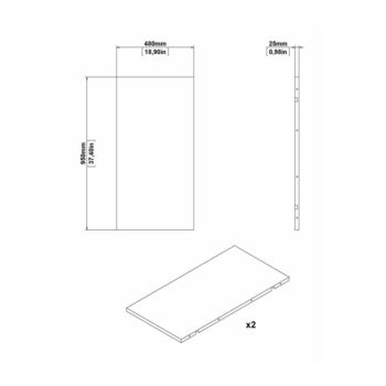 Prídavné dosky k jedálenskému stolu 2 ks 48x95 cm Paris – Tvilum - Image 8
