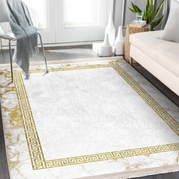 Koberec behúň v bielo-zlatej farbe 80x200 cm - Mila Home - Image 5