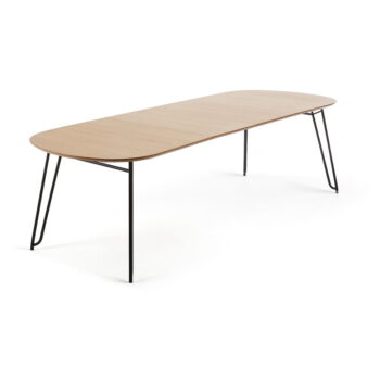 Rozkladací jedálenský stôl v dekore duba v prírodnej farbe 90x140 cm Novac – Kave Home – Obrázok 11