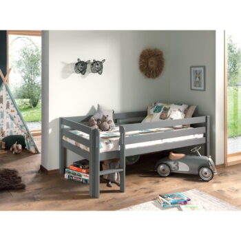 Sivá detská vyvýšená posteľ Vipack Pino, 90 x 200 cm - Image 5