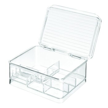 Priehľadný organizér s priehradkami a vekom iDesign Linus, 17 x 14 cm - Image 2