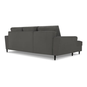 Tmavosivá menčestrová rozkladacia rohová pohovka Micadoni Home Moghan, ľavý roh - Image 7