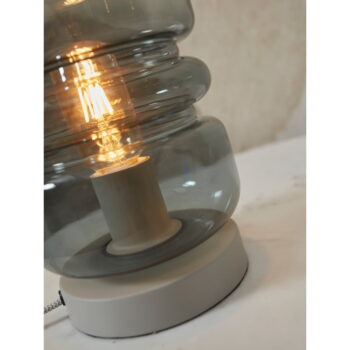 Sivá stolová lampa so skleneným tienidlom (výška  23 cm) Verona – it's about RoMi - Image 4