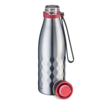 Svetlosivá cestovná antikoro-silikónová fľaša 550 ml Viva – Westmark – Obrázok 2