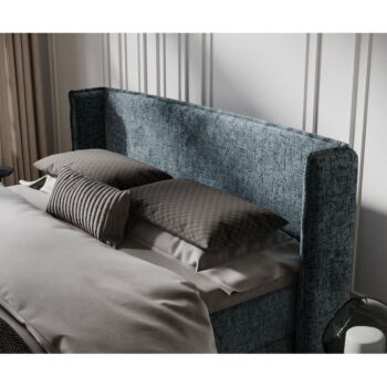 Modrá boxspring posteľ s úložným priestorom 160x200 cm Passion – Maison de Rêve - Image 9