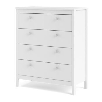 Biela vysoká komoda 82x99 cm Madrid – Tvilum – Obrázok 11