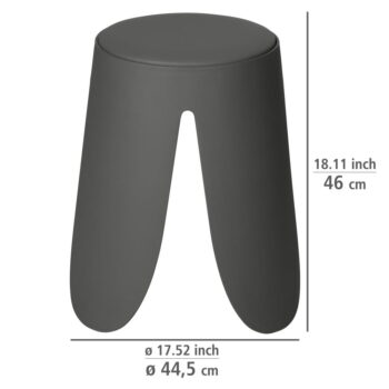 Antracitová plastová stolička Comiso – Wenko - Image 7