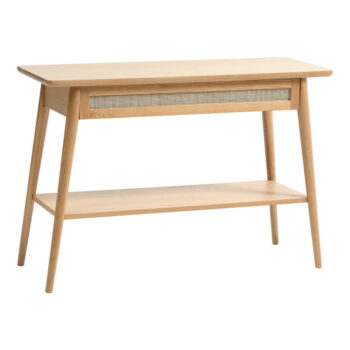 Konzolový stolík s doskou v dubovom dekore v prírodnej farbe 40x110 cm Barrali – Unique Furniture - Image 3