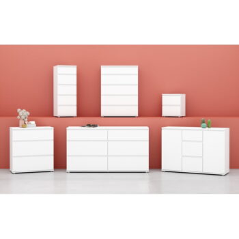 Biely nočný stolík Tvilum Nova – Obrázok 2