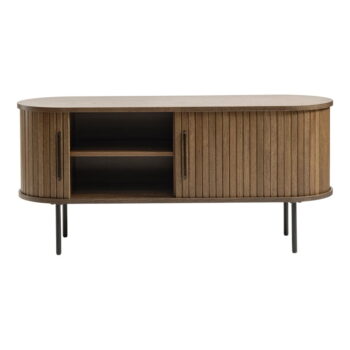 Hnedý TV stolík v dekore duba 120x56 cm Nola – Unique Furniture - Image 3