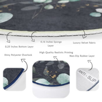 Tmavosivý prateľný okrúhly koberec vhodný pre robotické vysávače ø 120 cm Comfort – Mila Home - Image 6