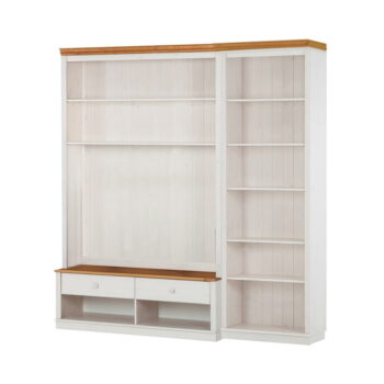 Biela TV zostava z borovicového dreva 214x223 cm Anita – Støraa – Obrázok 2