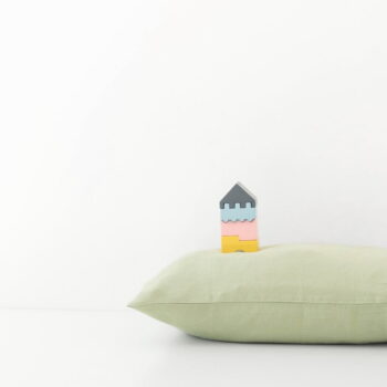 Detská zelená ľanová obliečka na vankúš Linen Tales Nature, 40 x 60 cm – Obrázok 3