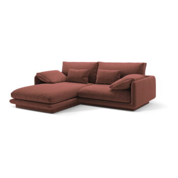 Ružová rohová pohovka z textílie bouclé (ľavý roh) Torino – Micadoni Home - Image 2