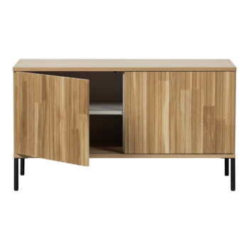 TV stolík z dubového dreva v prírodnej farbe 100x56 cm Gravure – WOOOD – Obrázok 3