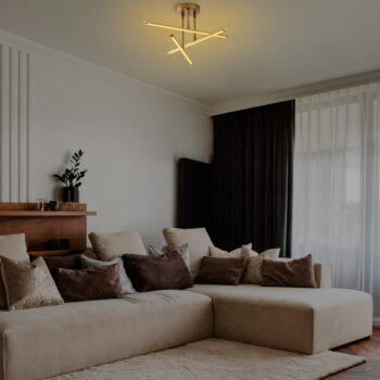 LED stropné svietidlo v zlatej farbe 26x51 cm Ledflower – Opviq lights - Image 7