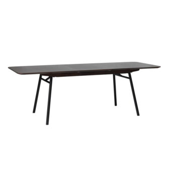 Tmavohnedý rozkladací jedálenský stôl s doskou v dubovom dekore 90x180 cm Latina – Unique Furniture – Obrázok 5