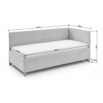Modrá rohová detská posteľ s úložným priestorom 90x200 cm Cool – Meise Möbel - Image 3