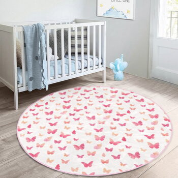 Ružový detský koberec ø 80 cm Comfort – Mila Home – Obrázok 4