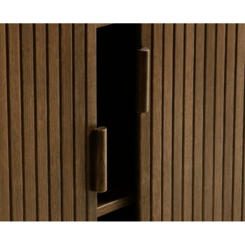 Hnedá skrinka v dekore duba s posuvnými dverami 113x90 cm Cavo – Unique Furniture – Obrázok 6